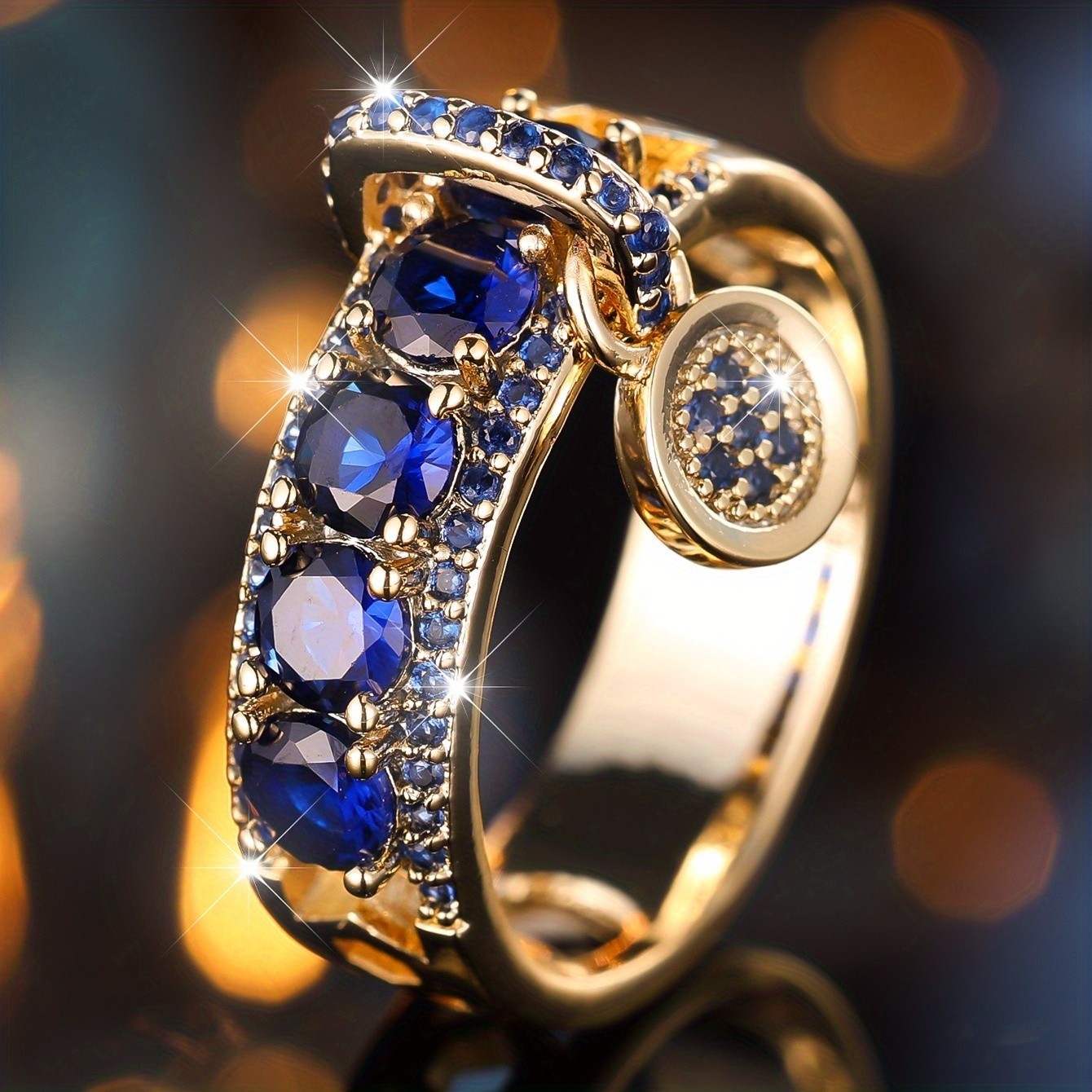 Stylish Vintage Court-Style Round Ring, Unique Gift for Women